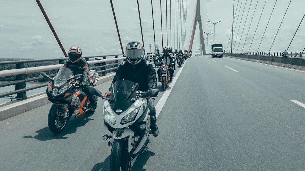 Photo motorcycle, road trip